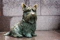 Bronze statue of Franklin Delano Roosevelt`s pet dog, Fala,  in The Franklin Roosevelt Memorial in Washington DC, USA Royalty Free Stock Photo