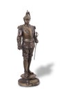 Bronze statue of French cuirassier.