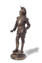 Bronze statue of French cuirassier.