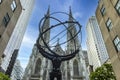 Statue of Atlas and St. Patrick\'s Cathedral located on Fifth Avenue in Manhattan, New York City (USA Royalty Free Stock Photo