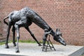 Bronze Statue Of A Giraffe At Artis Zoo Amsterdam The Netherlands 2018
