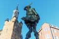 Bronze statue The Hen Thief in Aachen, Germany