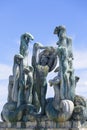 Bronze statue Hercules and the Hydra, mythological figure of a hero , Helsingor, Denmark