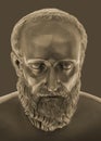 Bronze statue of Hippocrates Royalty Free Stock Photo