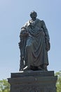 Bronze statue of Johann Wolfgang von Goethe in Frankfurt, Germany Royalty Free Stock Photo