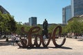 Bronze statue of Johann Wolfgang von Goethe in Frankfurt, Germany Royalty Free Stock Photo