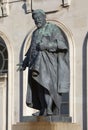 Bronze statue of Judge Gwilym Williams of Miskin 1839-1906, Cathays Park, Cardiff, Wales Royalty Free Stock Photo