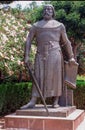 Bronze statue of King Don Sancho at castle entrance, Silves, Algarve