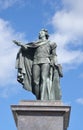 Bronze statue of the king Gustaf 3. Royalty Free Stock Photo