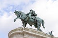 Bronze statue of king Victor Emmanuel in central Rome, Italy Royalty Free Stock Photo