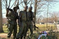 Bronze statue known as 'The Three Soldiers',a compliment to the Vietnam Veterans Memorial,Washington,DC,2015