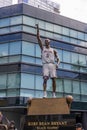 A bronze statue of the LA Lakers basketball player Kobe Bryant in front of Crypto.com Arena in Los Angeles California Royalty Free Stock Photo