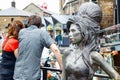 Bronze statue of late singer Amy Winehouse located at Camden Market