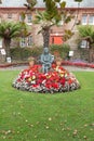 Bronze sculpture in memorial garden