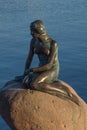 The bronze statue of the Little Mermaid, Copenhagen, Denmark Royalty Free Stock Photo