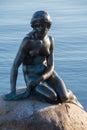 The bronze statue of the Little Mermaid, Copenhagen, Denmark Royalty Free Stock Photo