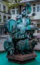 Bronze statue in Luxembourg Royalty Free Stock Photo