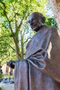 Bronze statue of Mahatma Gandhi in London Royalty Free Stock Photo