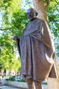 Bronze statue of Mahatma Gandhi in London Royalty Free Stock Photo