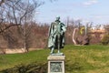 Bronze statue of Major General Peter Muhlenberg in Philadelphia Royalty Free Stock Photo