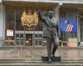Bronze statue of Mayor Frank Rizzo in front of the Municipal Services Building, Center City, Philadelphia