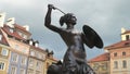 Bronze statue of Mermaid, sumbol of Warsaw