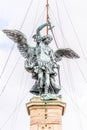 Bronze statue of Michael the Archangel on the top of the Castel Sant`Angelo, Rome, Italy Royalty Free Stock Photo