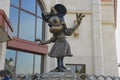 Bronze statue of Minnie Mouse in Disneyland, Paris Royalty Free Stock Photo