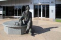 bronze statue of monsignor hawes statue in geraldton (australia)