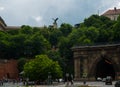 The bronze statue of the mythological Turul bird at the gate of the Royal Palace in Budapest, Hungary, Eastern Europe