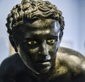 Bronze statue in Naples National Archaeological Museum Royalty Free Stock Photo