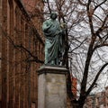 The bronze statue of Nicolaus Copernicus, Polish Mathematician and Astronomer. Torun is his birthplace and a UNESCO