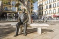 Bronze statue of Pablo Picasso at Mercy Square, Malaga, Andalucia, Spain