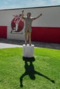 the bronze statue of Paolo Rossi