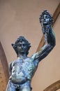 Bronze statue of Perseus holding head of Medusa Royalty Free Stock Photo