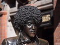 Bronze Statue of Phil Lynott, of the group Thin Lizzy, in Dublin city, Ireland.