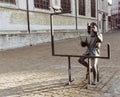 The statue of Pieter Bruegel the Elder in Brussels