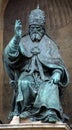 Bronze statue of Pope Gregory XIII, Royalty Free Stock Photo