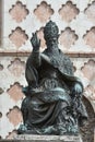 Statue of pope julius III at cathedral of Perugia, Umbria Royalty Free Stock Photo