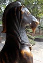 Bronze statue of a ram at the Green Ram Temple in Chengdu, China Royalty Free Stock Photo