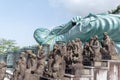 The bronze statue of reclining buddha, Fukuoka, Japan Royalty Free Stock Photo