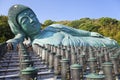 The bronze statue of reclining Buddha, Fukuoka, Japan Royalty Free Stock Photo