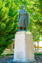 Bronze statue representing Afonso Henriques, the first king of Portugal. Royalty Free Stock Photo