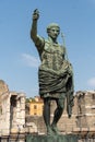 Bronze statue of the Roman Emperor Augustus Caesar Royalty Free Stock Photo