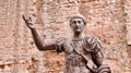 Bronze statue of the Roman emperor Trajan, London, United Kingdom - 8 February 2018