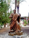 Bronze Statue of Saint Peter, Capernaum Royalty Free Stock Photo