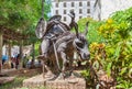 Bronze Statue of Sancho Panza on the donkey in Old Havana Royalty Free Stock Photo