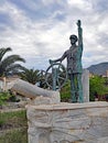 Sea Captain Bronze Statue, Galaxidi, Greece Royalty Free Stock Photo