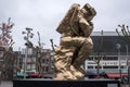Bronze Statue The Thinker From Joseph Klibansky At Amsterdam The Netherlands 21-3-2024 Royalty Free Stock Photo