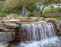 Bronze statue titled `A Mother`s Tears` by Paul Tadlock in the Veteran`s Memorial Park in Irving, Texas.